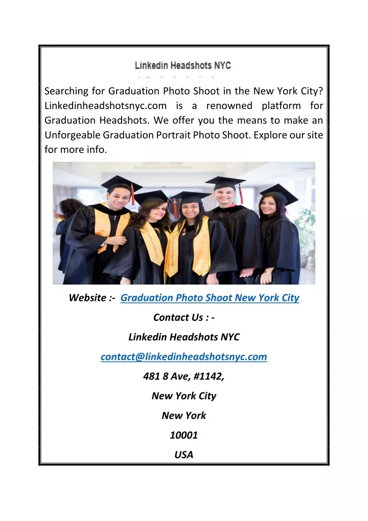 searching for graduation photo shoot