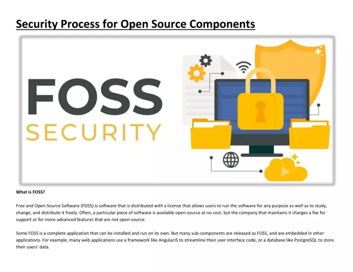 security process for open source components