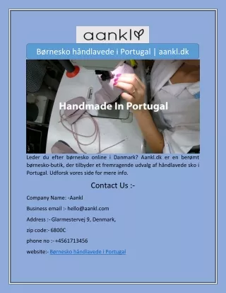 Børnesko håndlavede i Portugal | aankl.dk