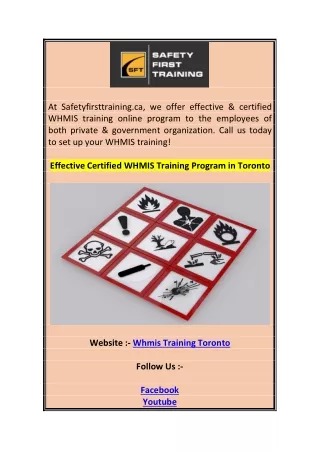 at safetyfirsttraining ca we offer effective