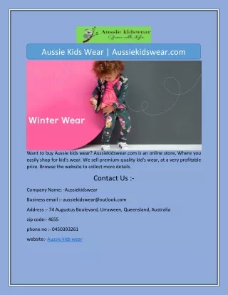 aussie kids wear aussiekidswear com
