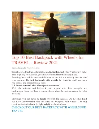 Top 10 Best Backpack with Wheels for TRAVEL-converted