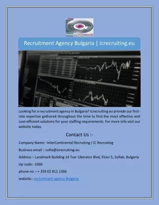 Recruitment Agency Bulgaria | Icrecruiting.eu