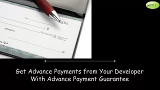 get advance payments from your developer with