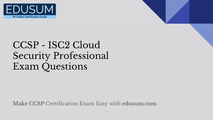 ccsp isc2 cloud security professional exam