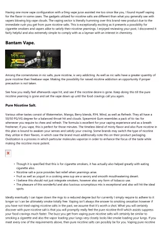 The Benefits Of Vaping Higher Nicotine Degrees Mech Sauce.