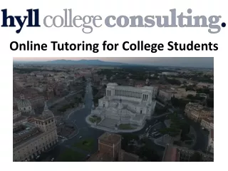 Online Tutoring for College Students