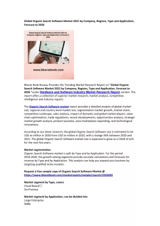 global organic search software market 2021