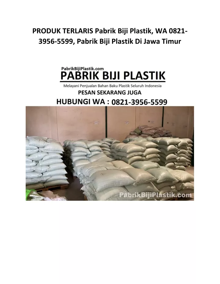 produk terlaris pabrik biji plastik wa 0821 3956
