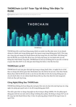 thorchain l g to n t p v ng ti n i n t rune