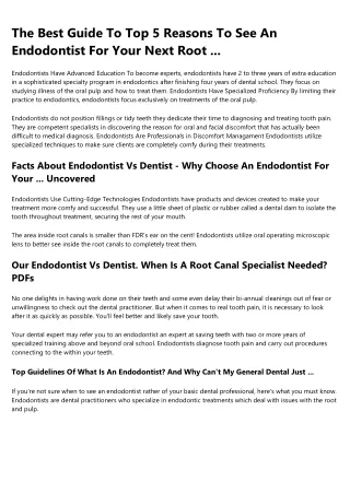 the best guide to top 5 reasons