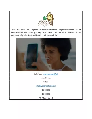 leter du etter en vegansk vaniljeisleverand