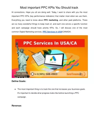 most important ppc kpis you should track