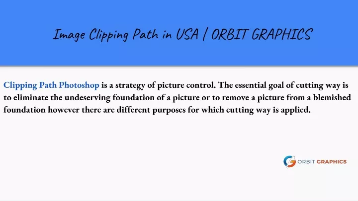 image clipping path in usa orbit graphics