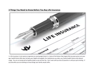 3 Things You Need to Know Before You Buy Life Insurance