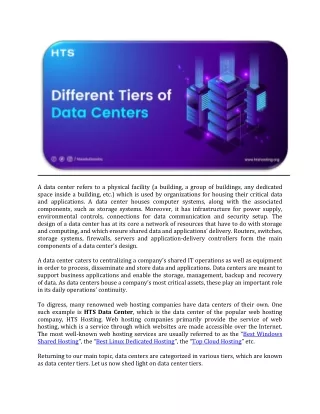 a data center refers to a physical facility