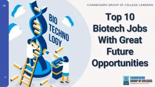 Top 10 Biotech Jobs with great future opportunities - CGC Landran