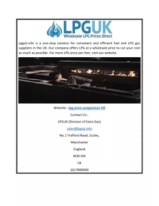 LPG Price Comparison UK | LPG UK