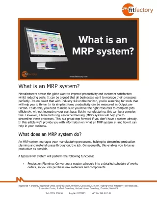 what is an mrp system