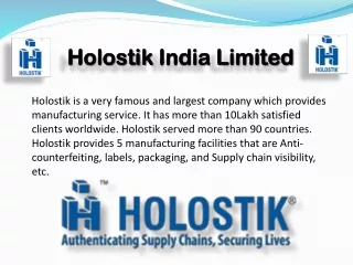 holostik india limited