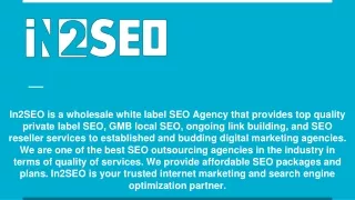 in2seo is a wholesale white label seo agency that