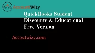 QuickBooks Student  Discounts & Educational  Free Version