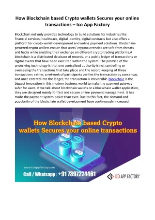 how blockchain based crypto wallets secures your