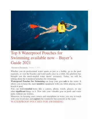 Top 8 Waterproof Pouches for Swimming available now-converted