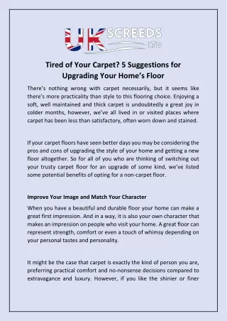 tired of your carpet 5 suggestions for upgrading