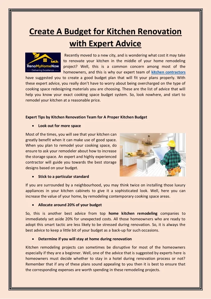 PPT - Create A Budget for Kitchen Renovation with Expert Advice ...
