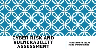 Cyber Risk and Vulnerability Assessment
