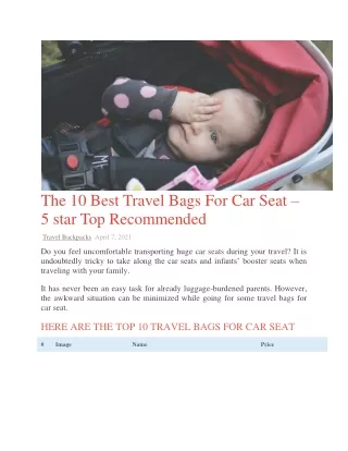 The 10 Best Travel Bags For Car Seat-converted