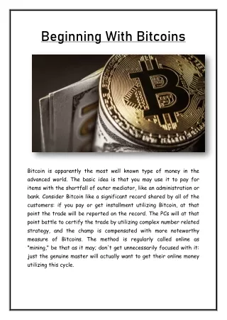 beginning with bitcoins