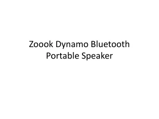 zoook dynamo bluetooth portable speaker
