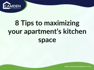 8 Tips to maximizing your apartment’s kitchen space