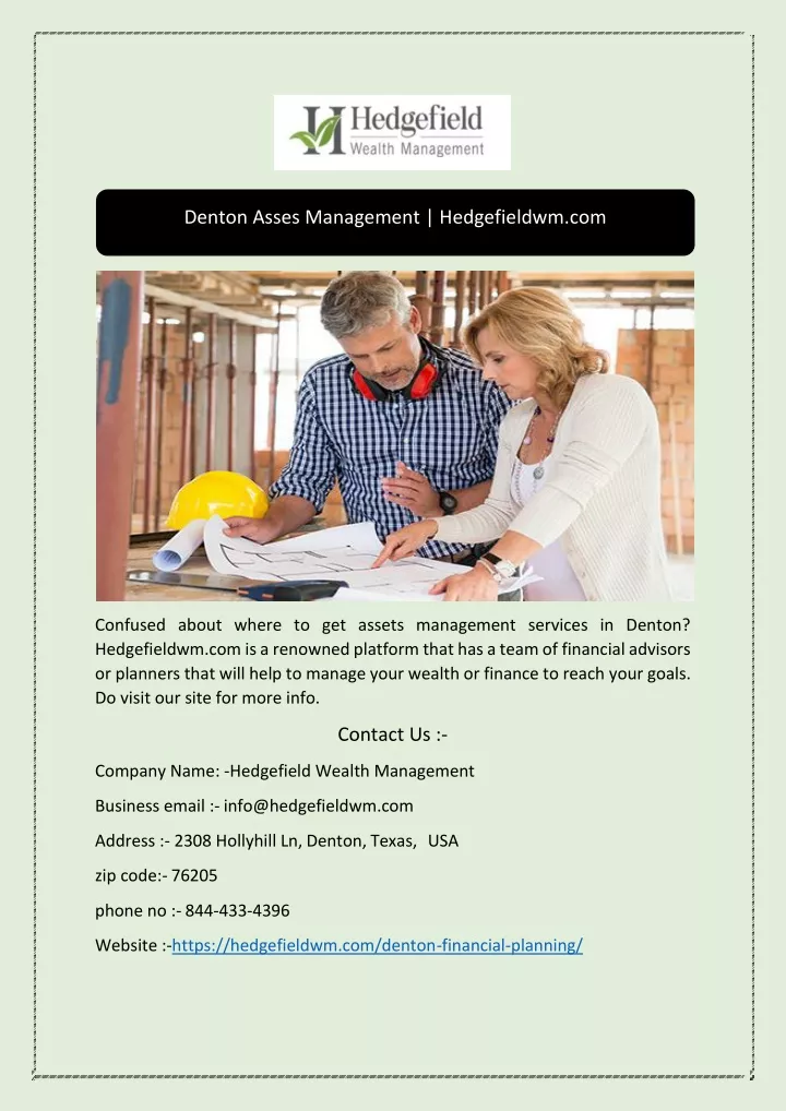 denton asses management hedgefieldwm com