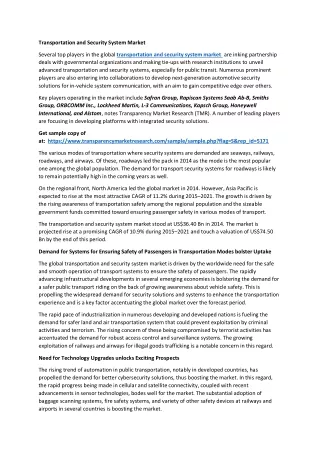 transportation and security system market