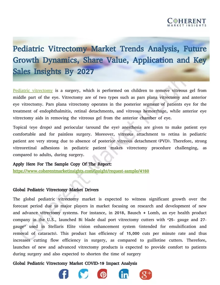 pediatric vitrectomy market trends analysis