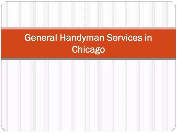 general handyman services in chicago