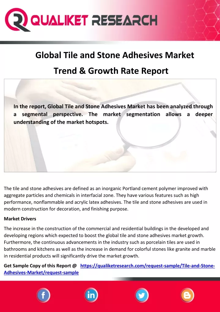 global tile and stone adhesives market