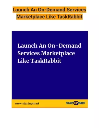 Launch An On-Demand Services Marketplace Like TaskRabbit