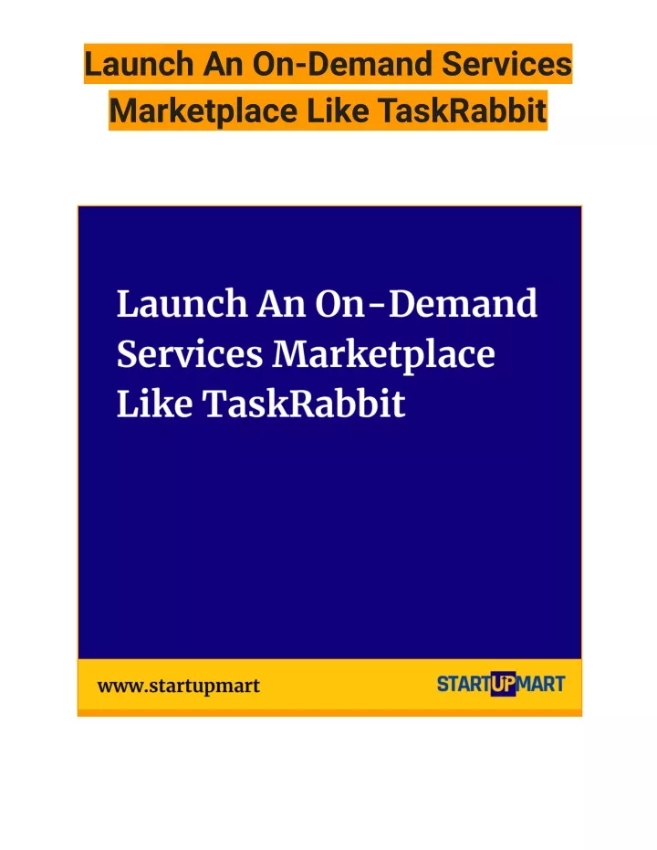 launch an on demand services marketplace like