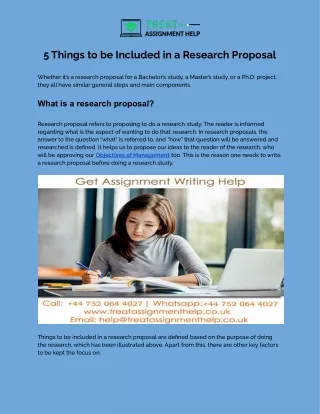 5 things to be included in a research proposal