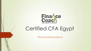 Certified CFA Egypt