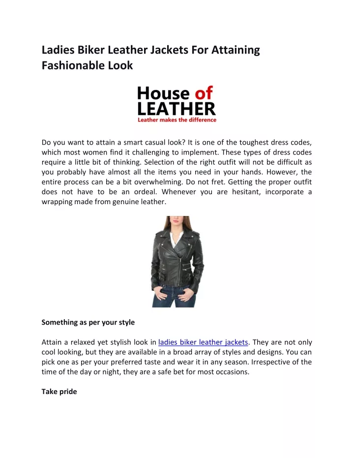 ladies biker leather jackets for attaining