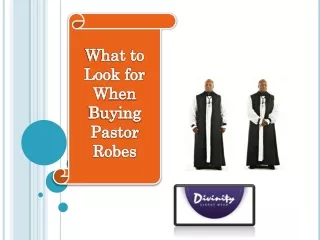 What to Look for When Buying Pastor Robes