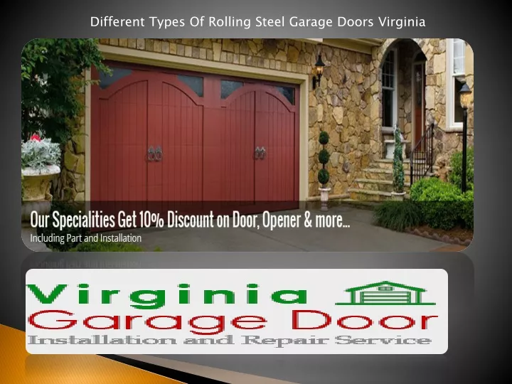 different types of rolling steel garage doors