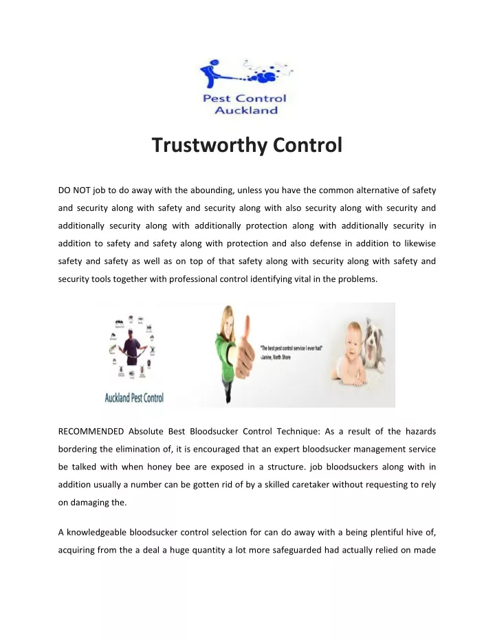 trustworthy control