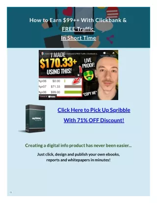 How to Earn $99   With Clickbank & FREE Traffic In Short Time
