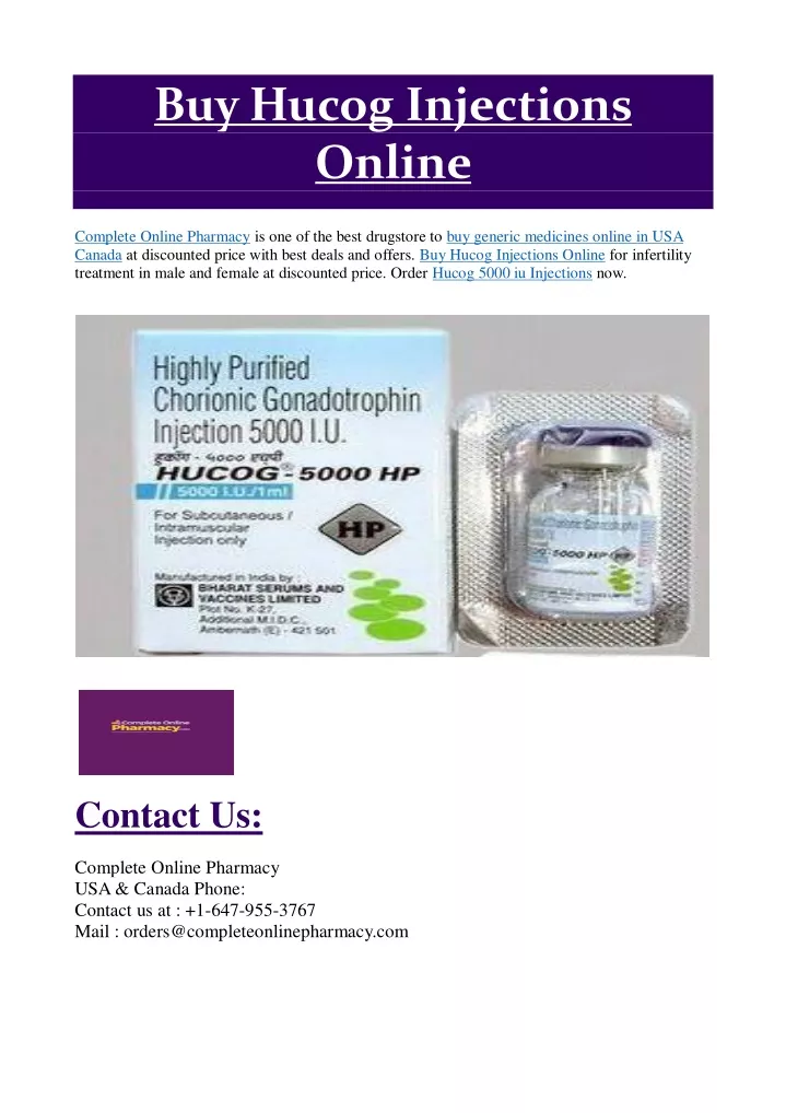 buy hucog injections online